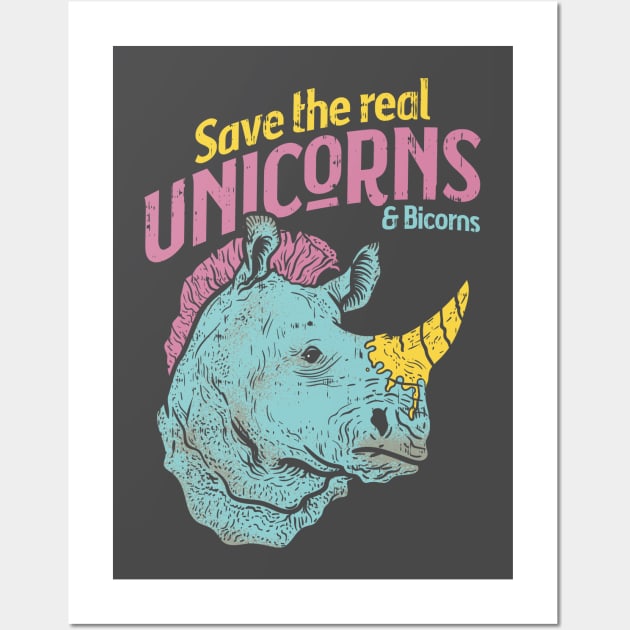 Save the Real Unicorns Wall Art by leynard99